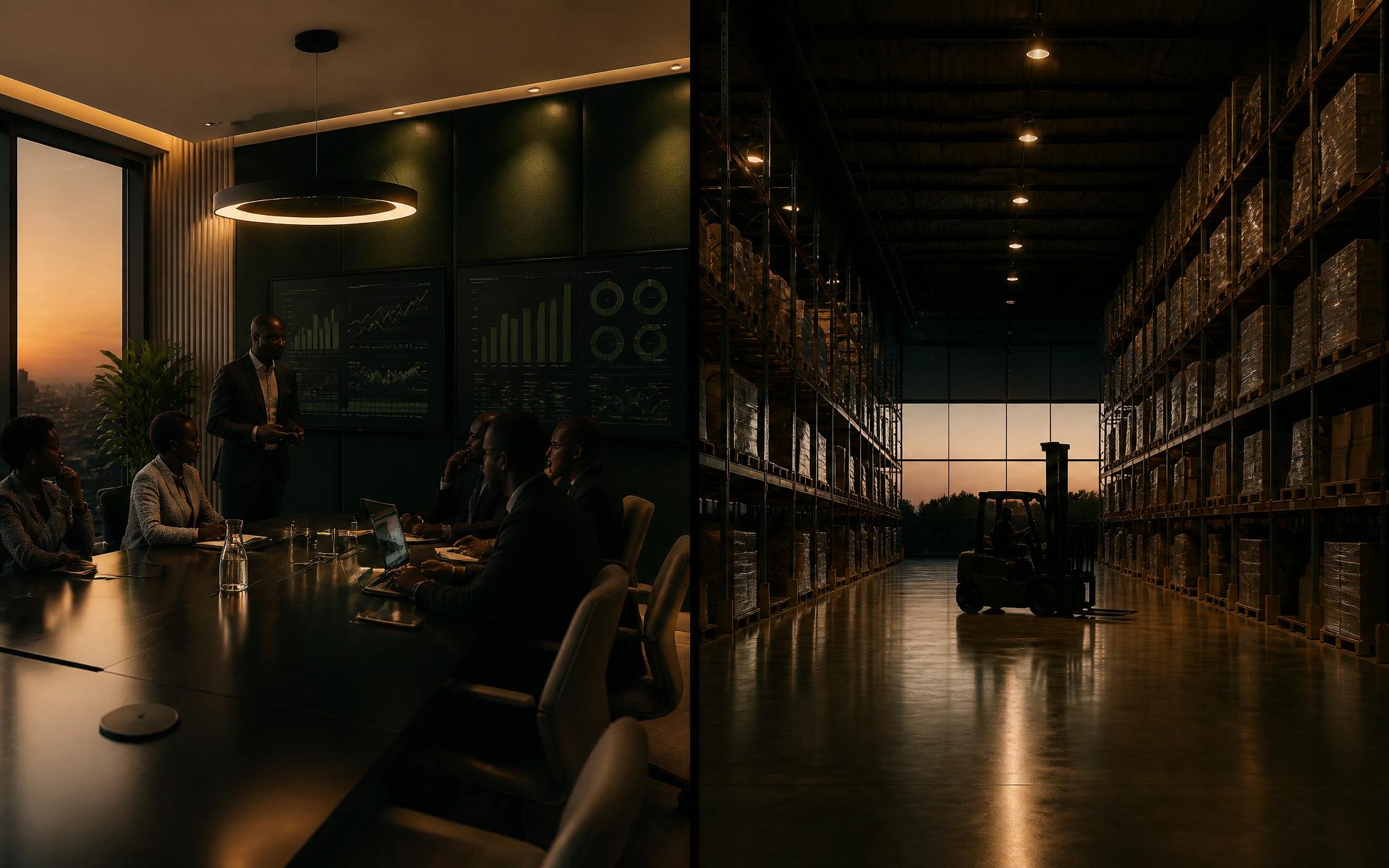 SSK executive boardroom and premium logistics warehouse